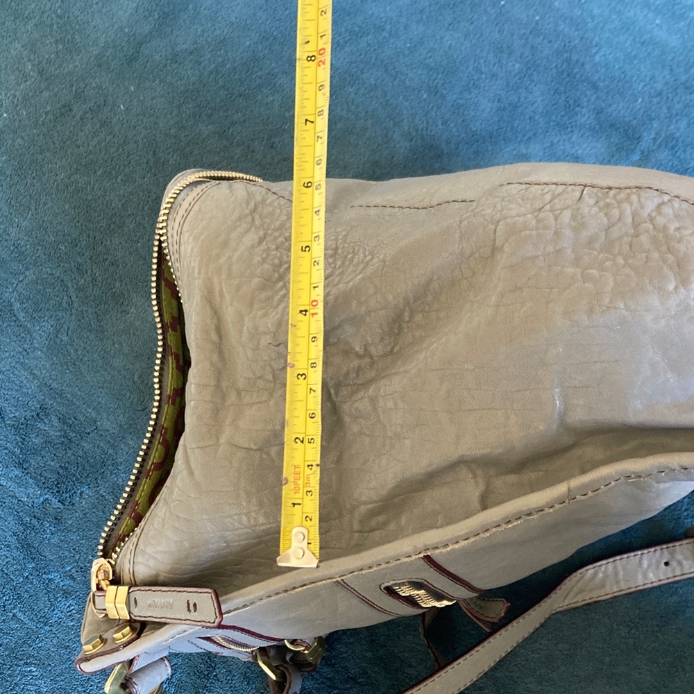 orYANY Zahara Gray Leather Backpack with Gold Accents - Picture 15 of 15